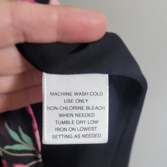 Worthington Cowl Neck Maxi Dress Size 14 Floral Short Sleeve - Picture 9 of 14